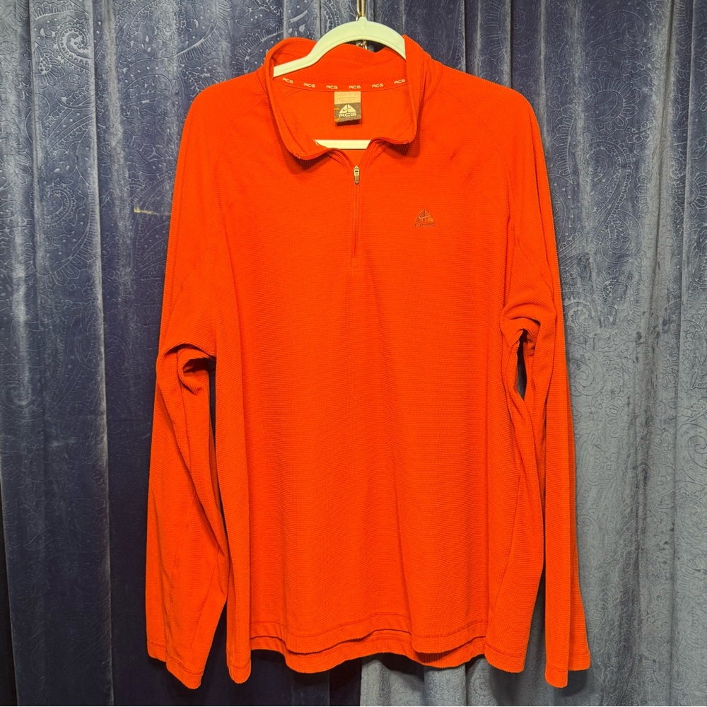 Nike ACG Men's Waffle Thermal Orange Long Sleeve Shirt
